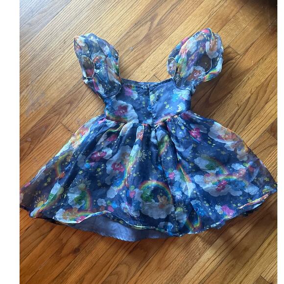 Care Bears Dress Size 6/7 with Blue Lines and Balloon Sleeves - Picture 5 of 9